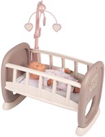 Smoby lit de poupée Baby Nurse berceau à bascule - berceau avec mobile-2