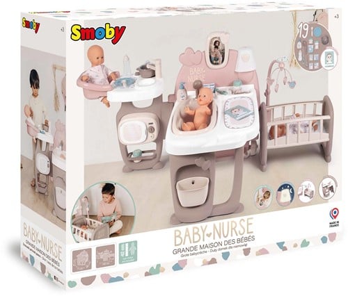Smoby Baby Nurse Centre de Soins pour Poupées - Maison de Jeu Complète avec Accessoires
