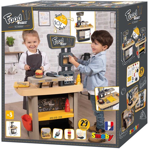 Smoby Food Corner cuisine restaurant avec 29 accessoires