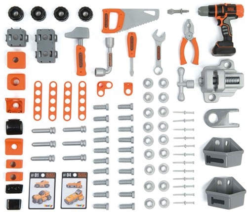 Smoby Black & Decker établi jouet - Bricolo Center avec 92 accessoires-3