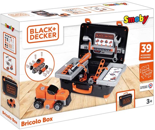 Smoby Black & Decker Bricolo Gereedschapskoffer Zwart, 39dlg.