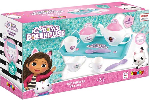 Smoby service à thé Gabby's Dollhouse - vaisselle jouet 8 pièces