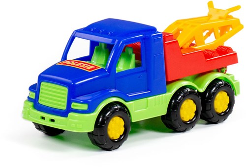 Camion de dépannage police jouet rouge blanc bleu plastique pour enfants