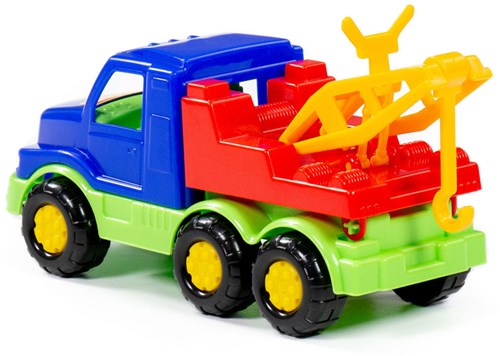 Camion de dépannage police jouet rouge blanc bleu plastique pour enfants-2