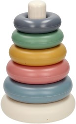 Anneaux à empiler couleurs pastel jouet bébé plastique 7 pièces