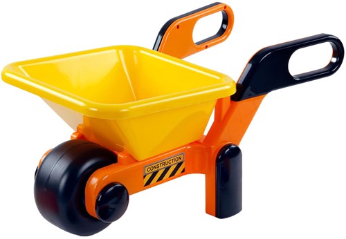 Brouette jouet jaune 64cm plastique pour enfants jeu extérieur