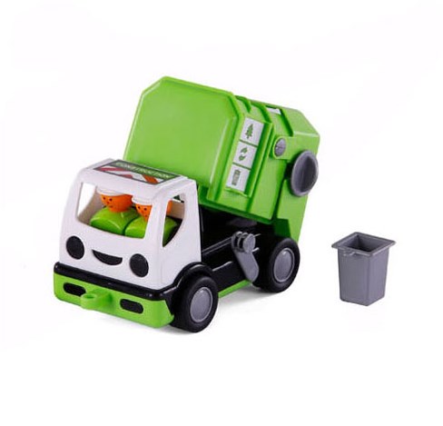 Camion poubelle jouet Cavallino vert 19cm plastique pour enfants-2