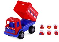 Camion de pompier trieur de formes jouet avec 6 blocs 26cm éducatif-2