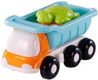 Camion-benne de plage jouet avec moules à sable bleu pour enfants