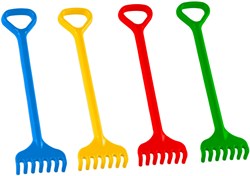 Cavallino râteau en plastique jouet pour enfants 50,5cm rouge jaune vert bleu