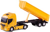 Camion benne jouet Cavallino Iveco échelle 1:30 jaune plastique-3