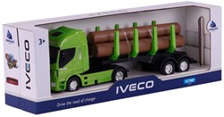 Camion transporteur de rondins jouet vert plastique échelle 1:30