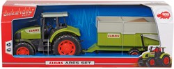Dickie tracteur jouet CLAAS Ares avec remorque - 57 cm - ferme