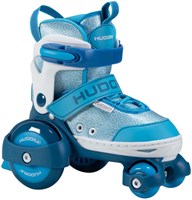 Hudora patins à roulettes enfants réglables bleu taille 30-33