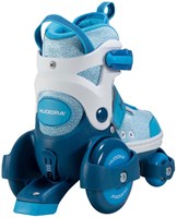 Hudora patins à roulettes enfants réglables bleu taille 30-33-2