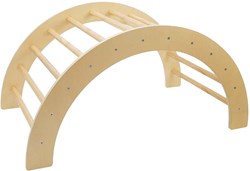 Arche d'escalade en bois Montessori 2-en-1 balançoire et jouet d'escalade