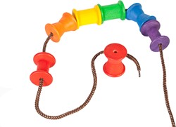 Bobines en bois Grapat couleur arc-en-ciel (18 pcs)