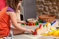 Grapat maisons en bois jouet - blocs de construction colorés pour jeu imaginatif-3