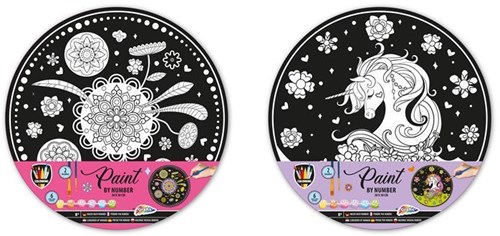 Grafix kit peinture par numéros 30cm avec peinture et pinceaux