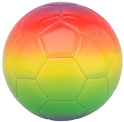 Johntoy ballon de football arc-en-ciel simili cuir - jouet d'extérieur coloré
