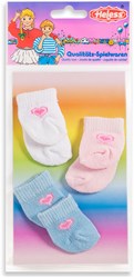 Heless chaussettes poupée set - chaussettes pour poupées 28-35 cm textile