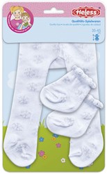 Heless collants et chaussettes poupée cristal de glace blanc-argent 28-35cm poupée