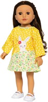 Heless robe de poupée Bunny Lou - vêtement poupée 28-35 cm jaune-2