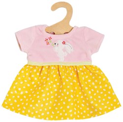 Heless robe de poupée Bunny Lou - robe rose jaune pour poupées 28-35cm