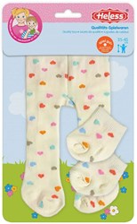 Heless vêtements de poupée collants et chaussettes confettis cœur 35-45 cm