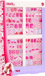 Create it! ongles artificiels autocollants set 96 pièces ongles colorés