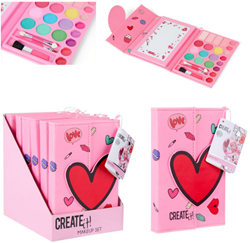 Create it! Livre de maquillage Beauty Fermeture magnétique Rose Multicolore