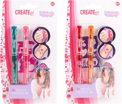 Create it! set de feutres parfumés tatouage - stylos tatouage temporaires pour enfants