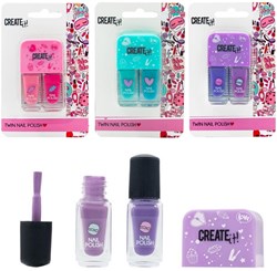 Create it! vernis à ongles set duo ongles colorés pour enfants