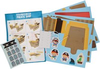 Kit créatif bateau pirate jouet à construire pour enfants-2