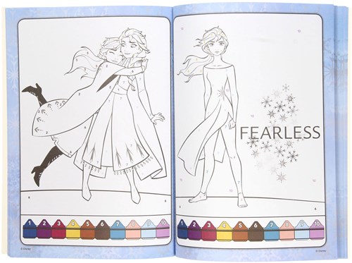 Boek Specials Nederland livre de coloriage Frozen coloriage par numéro Elsa Anna-2