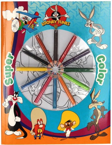 Boek Specials Nederland livre de coloriage Looney Tunes avec crayons A4