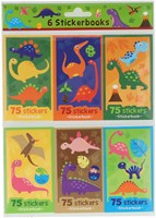 Livres d'autocollants dinosaures - 6 pièces set stickers dino enfants