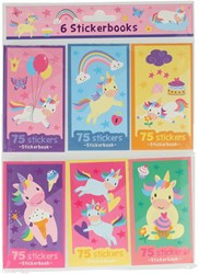 Livrets de stickers licorne 6 pièces autocollants enfants
