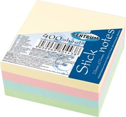 Center Stick notes pastel 400 feuilles 76x76mm 80443
