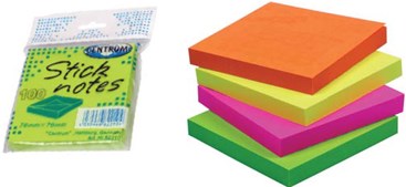 Centrum 24 x 80 sticknotes 76x76mm Neon 82210