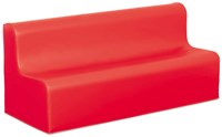 Softplay bankje zithoogte 25 cm ROOD-2