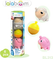 Lalaboom perles éducatives animaux de la ferme mouton cochon - 6 pièces jouet