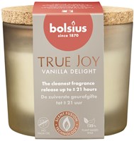 Bolsius verre parfumé avec bouchon vanille - bougie d'ambiance pour la maison