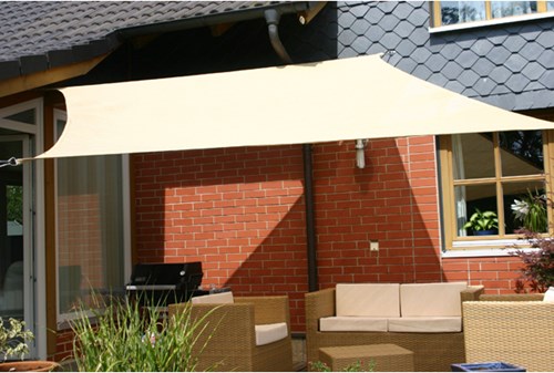 Eduplay voile d'ombrage 3x3m beige protection UV pour jeux extérieurs