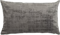 Coussin décoratif en velours gris 30x50 cm style vintage luxe maison