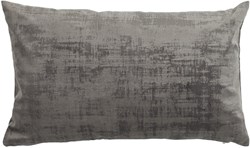 Coussin décoratif en velours gris 30x50 cm style vintage luxe maison