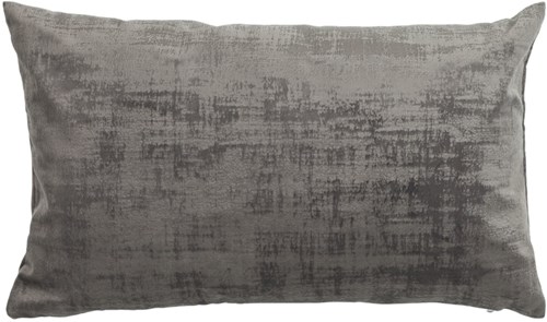 Coussin décoratif en velours gris 30x50 cm style vintage luxe maison