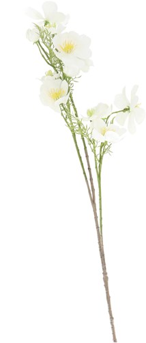 Fleur artificielle cosmos blanc 105 cm branche décorative pour la maison