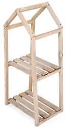 Étagère à plantes bois 2 niveaux 76 cm multicolore table à plantes