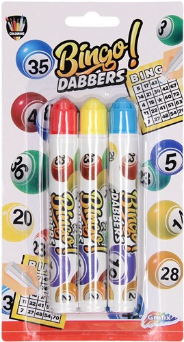 Creative Craft Group set de marqueurs bingo - 3 couleurs - feutres pour bingo